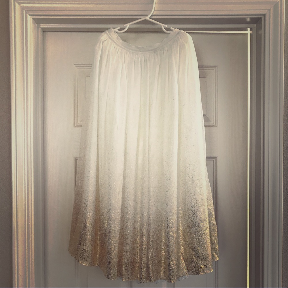 Girls Long Tulle Ombré Skirt